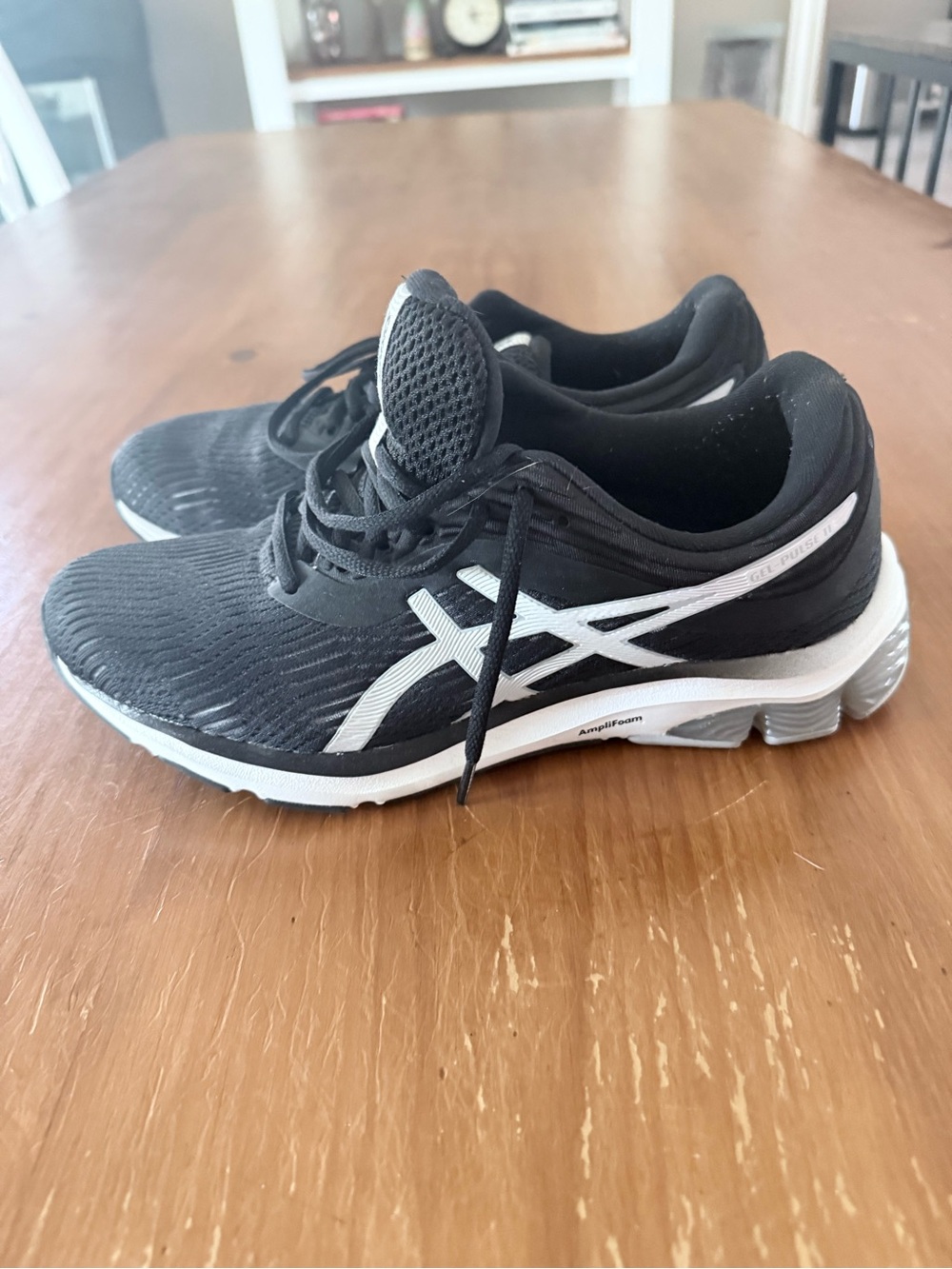 ASICS Black and White Low-Top Athletic Shoe
